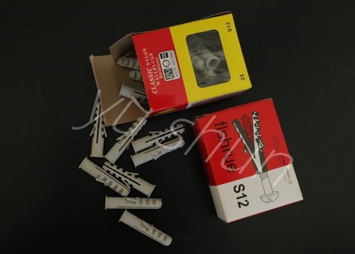 プラスチックはねじ6mm S6薄い灰色色の壁のためのプラスチック壁のプラグねじ使用を用いる釘を拡大する