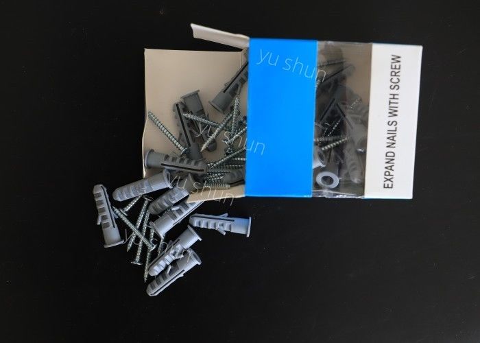 7mm 10mmダーク グレー色の非対称的な拡張のプラスチック壁のプラグねじ習慣