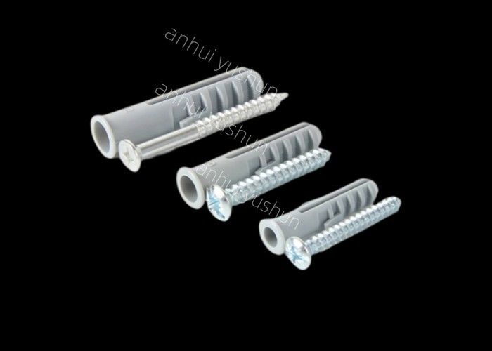 灰色のプラスチック壁アンカーPPか壁のためのPE 5mm 6mm 7mm 8mmの使用